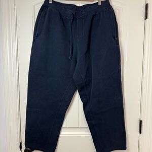 Navy Blue Casual Sweatpants with Elastic Waistband